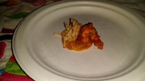 HECHO EN DUMBO tostada with gulf shrimp