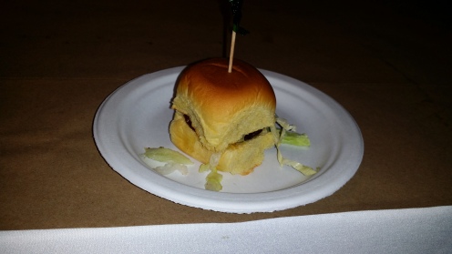 FREEMAN's beet burger with uni special sauce