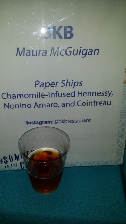 Paper Ships: Chamomile infused Hennessy Nonino Amaro and Cointreau