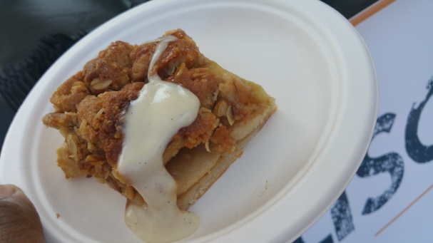 ROBICELLI's BAKERY fuji apple pie with miso caramel and vanilla bean tofu cream