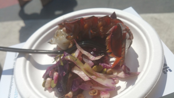BEN CONNIFF Chili Butter Lobster Tails Grilled Cabbage and Corn Slaw